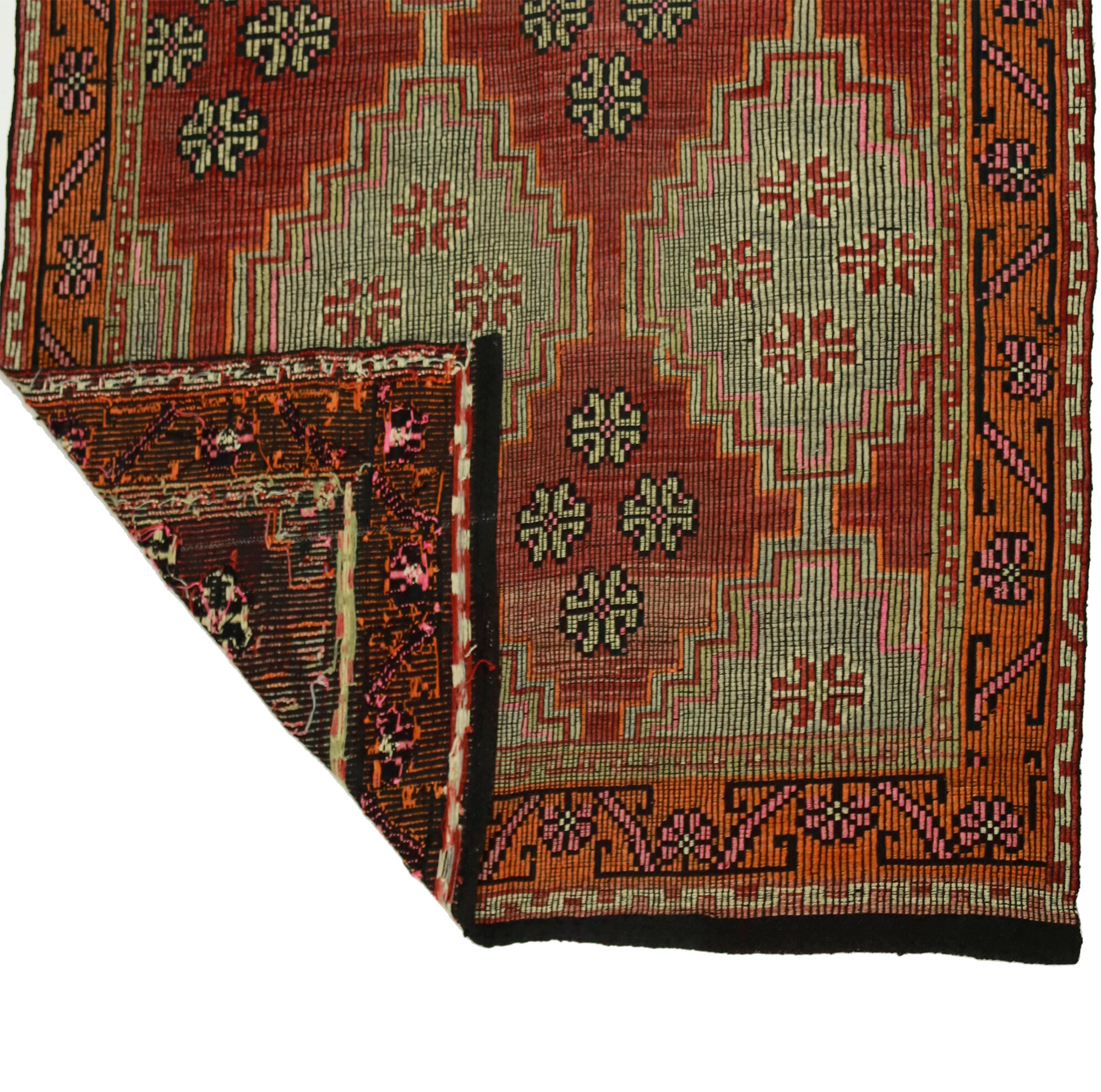 Anatolian handmade kilim rug 255 cm x 195 cm