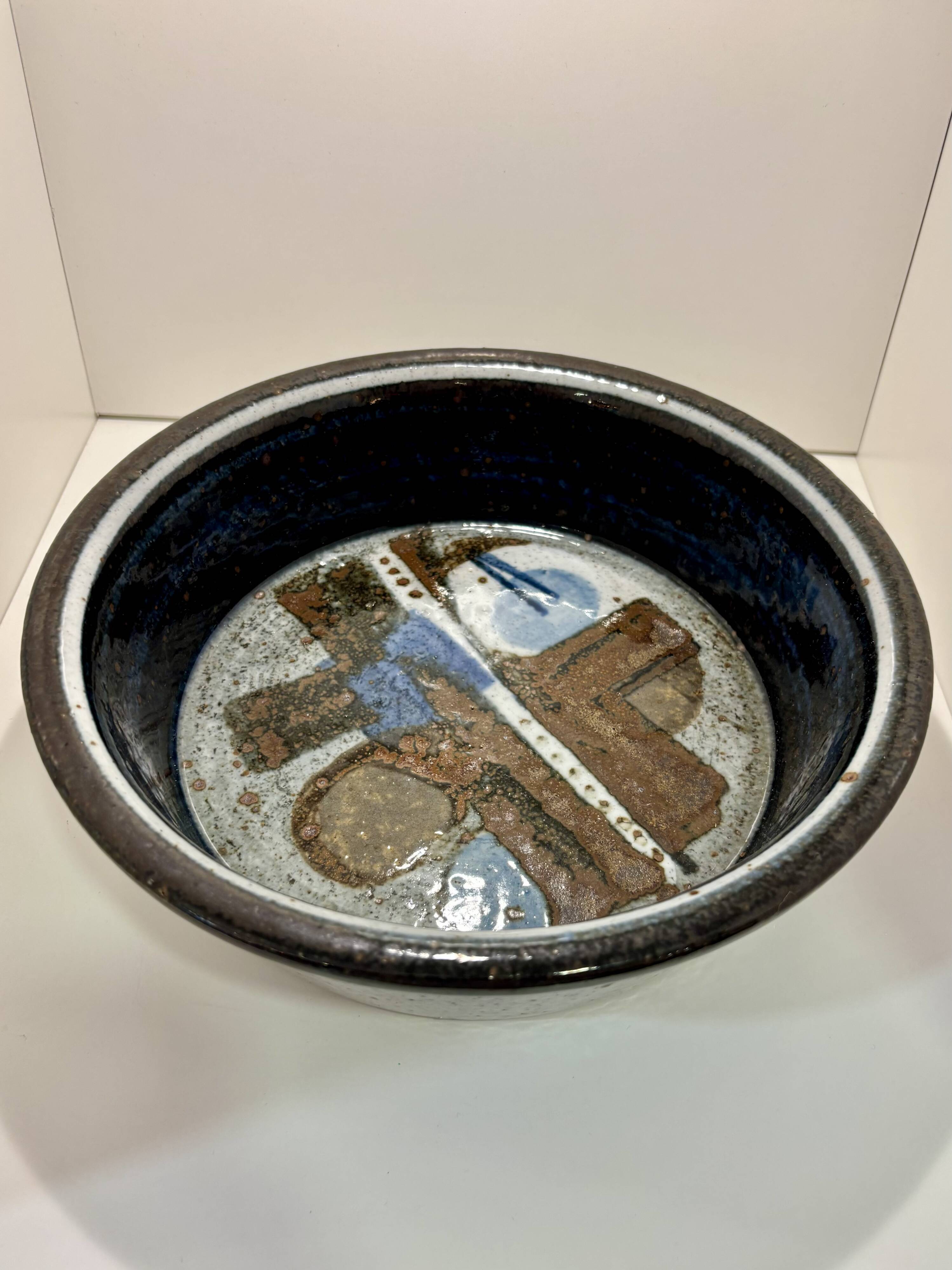 Bol / Plat Céramique d'art - Drejargruppen, Rörstrand, Suède, 1976