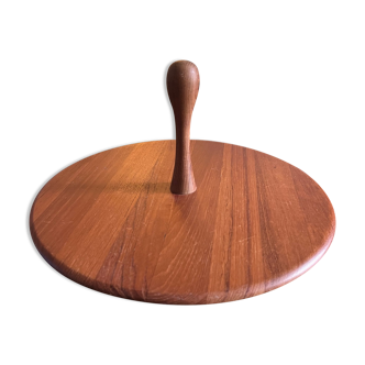 teak rotary tray