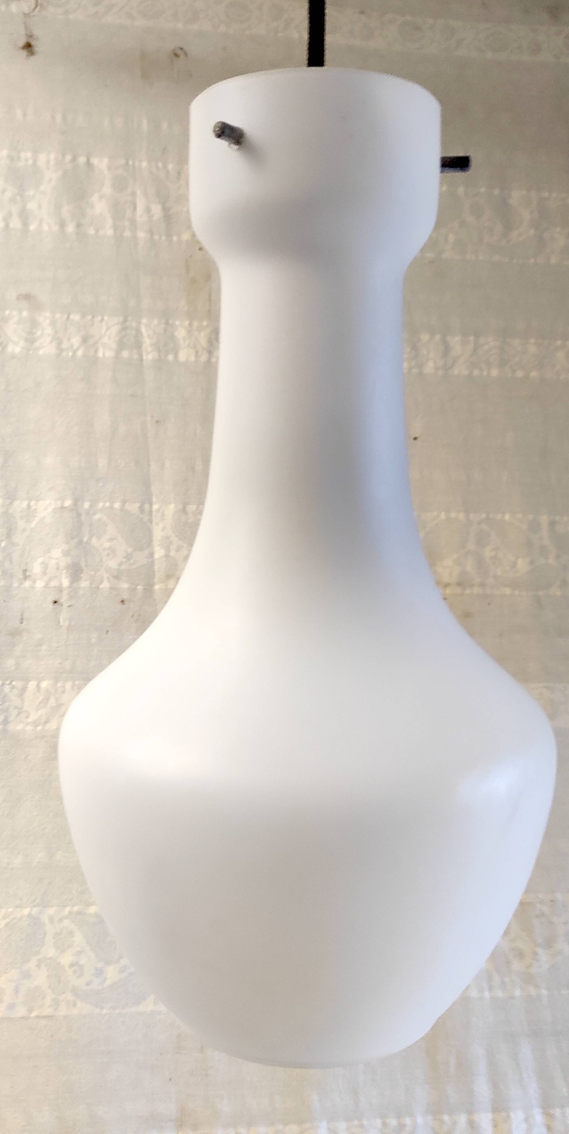 Opaline globe design pendant light by Targetti Sankey (Italy) - mid-20th century