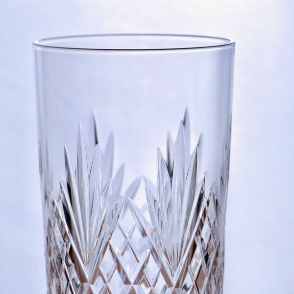 6 grands verres en cristal de Montbronn soufflés bouche collection ''Blois