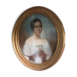 Pastel portrait XIXéme