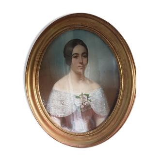 Pastel portrait XIXéme