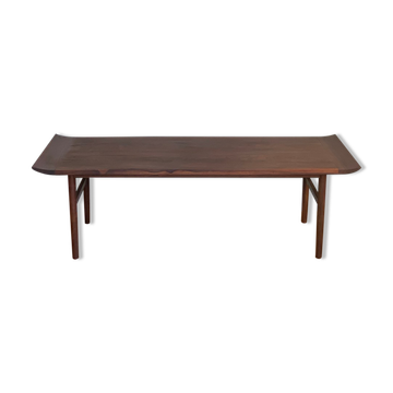Grande table basse Palisander par Kurt Ostervig, Danemark années 1960