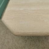 80's travertine coffee table