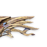 Pair of golden wood birds
