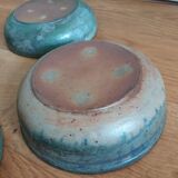 4 assiettes creuses en grès de Bouffioulx signées Maurice Pitot Belgique