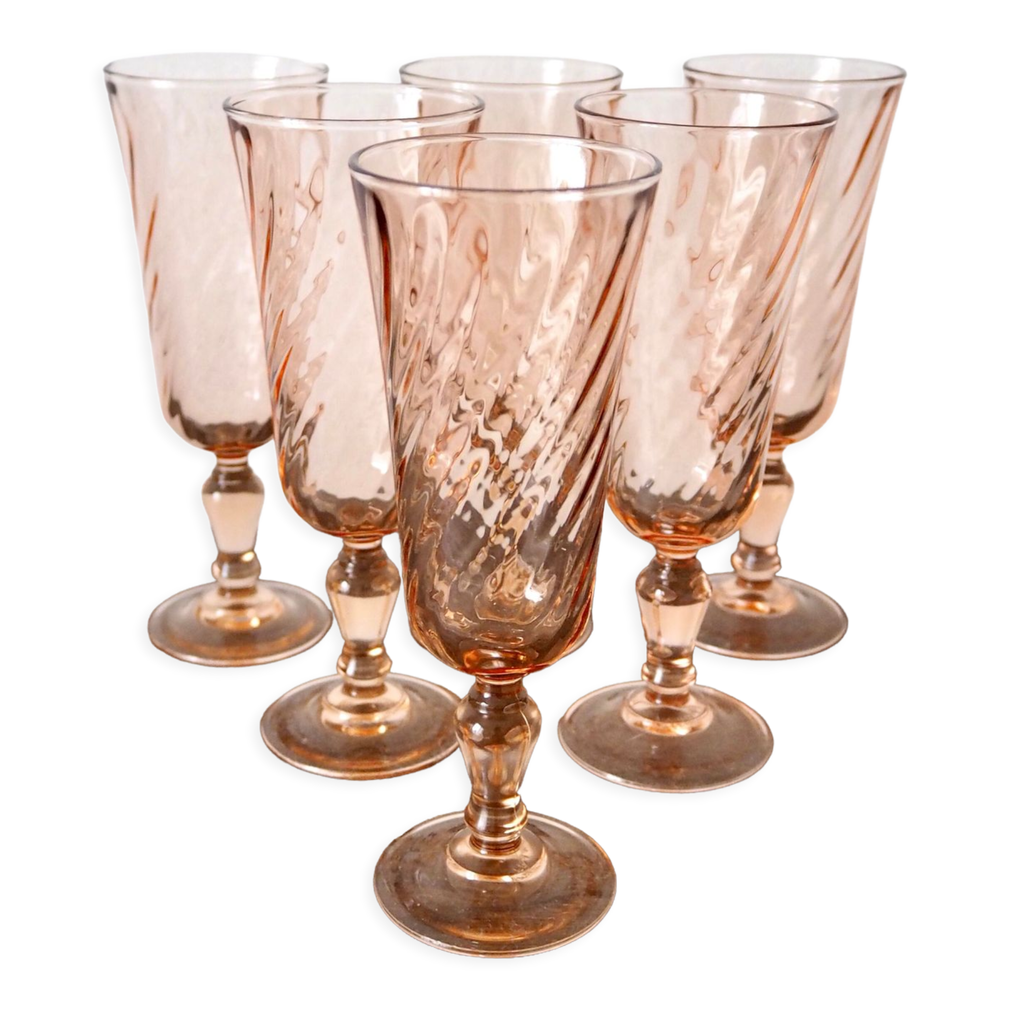 Set of 6 Rosaline flutes