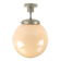 Ceiling lamp, Art Deco, nickel-plated brass, beige glass, Austria, 1930s