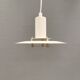 Une lampe suspendue minimaliste blanche de Lyfa Danemark, années 1980.
