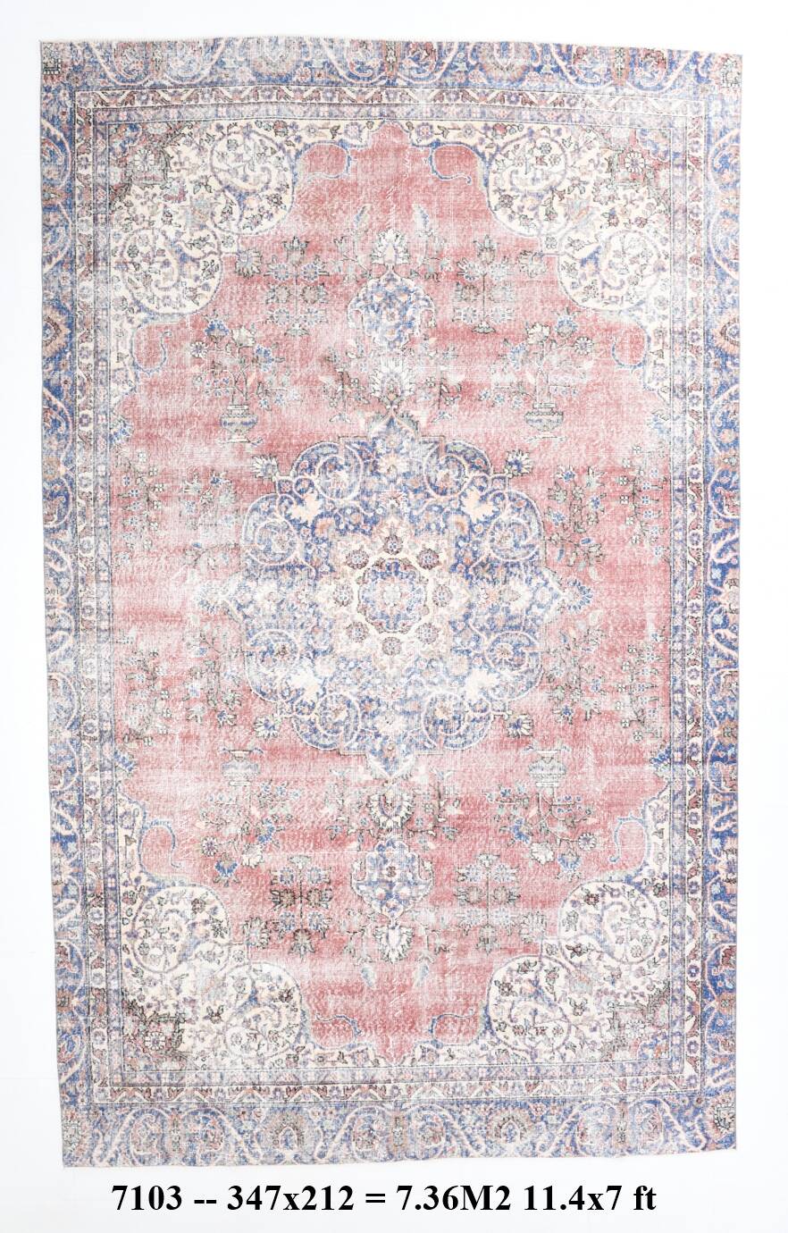 7x11 Shades Of Burgundy Persian Rug, 212x347Cm