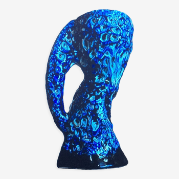 Blue foam vase of the seas enamels of glaciers