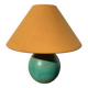 Lampe de chevet boule bois vert 80s