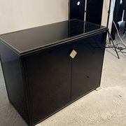 Small buffet Pierre Vandel black lacquered