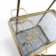 Serving cart - Neoclassical bar trolley in brass and glass