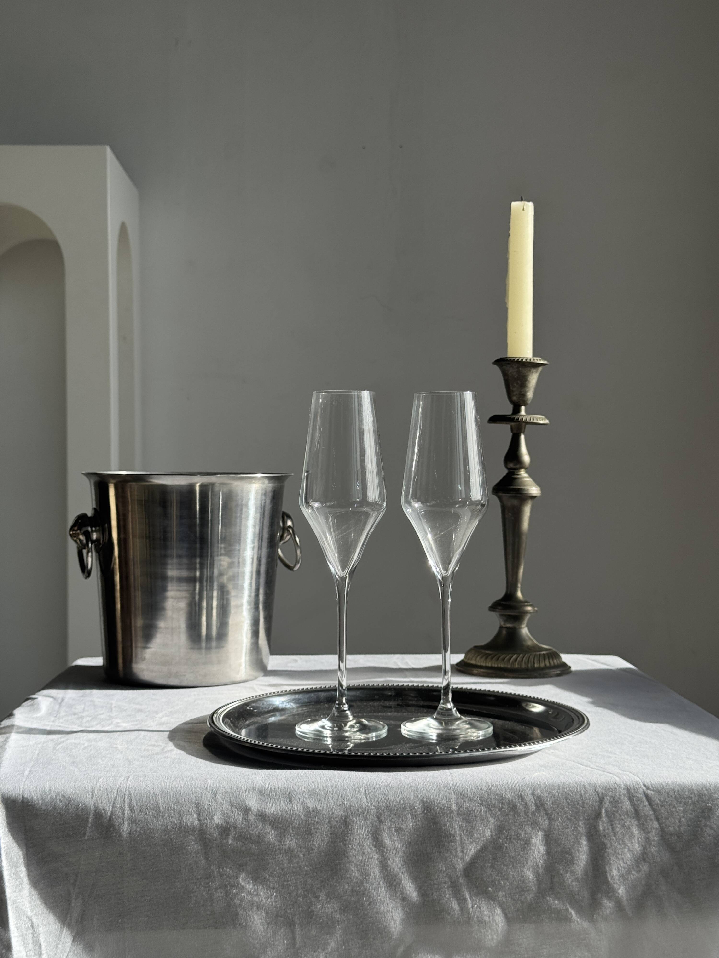 Vintage silver-plated champagne bucket H19