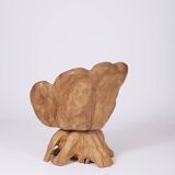 Olive root armchair brutalist design
