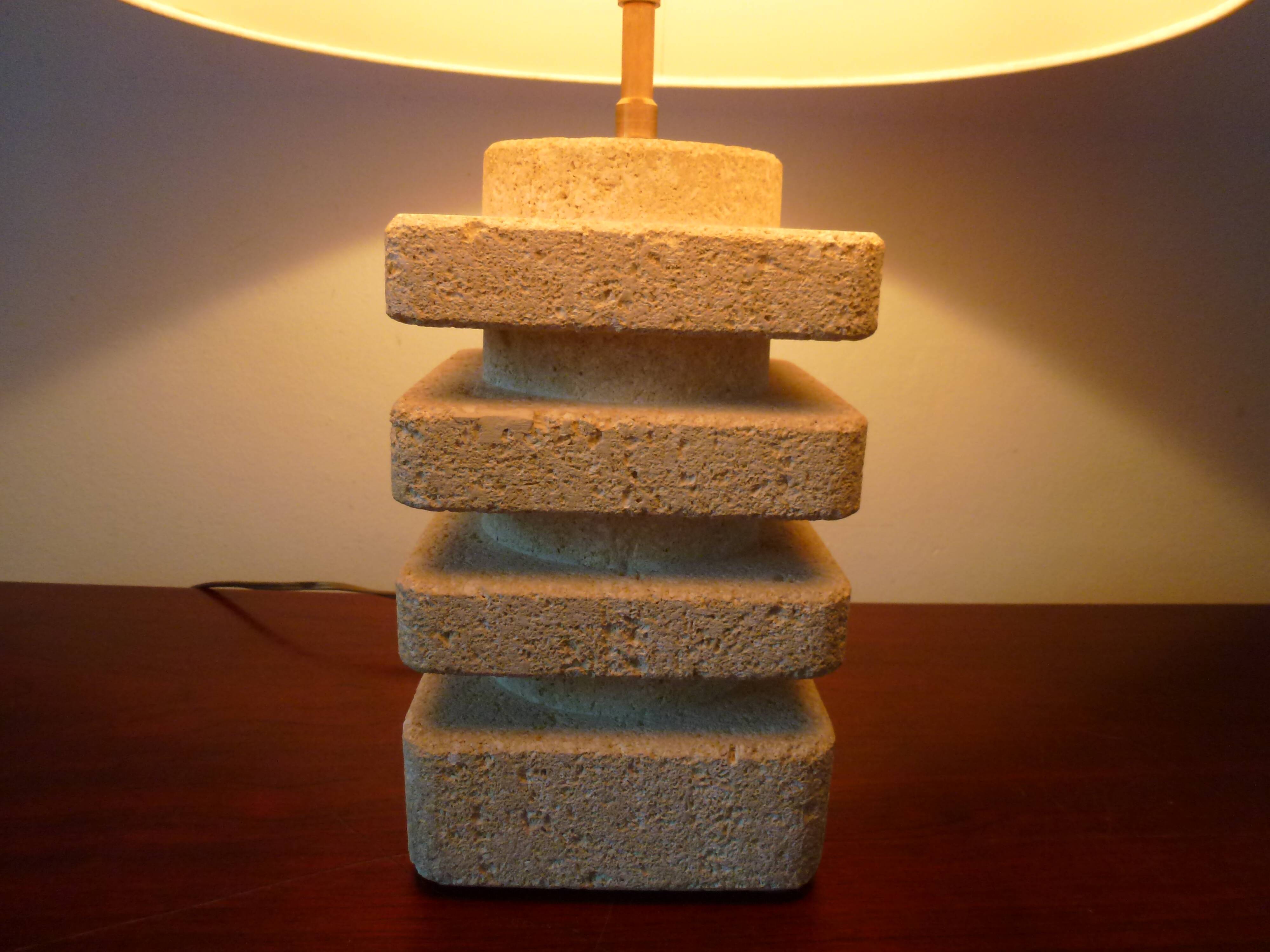 Travertine lamp from the 60s and 70s