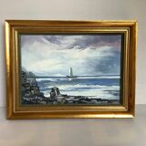Marine painting oil on panel
