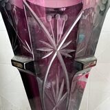 A purple vase, very discreetly gilded, Russian art deco style