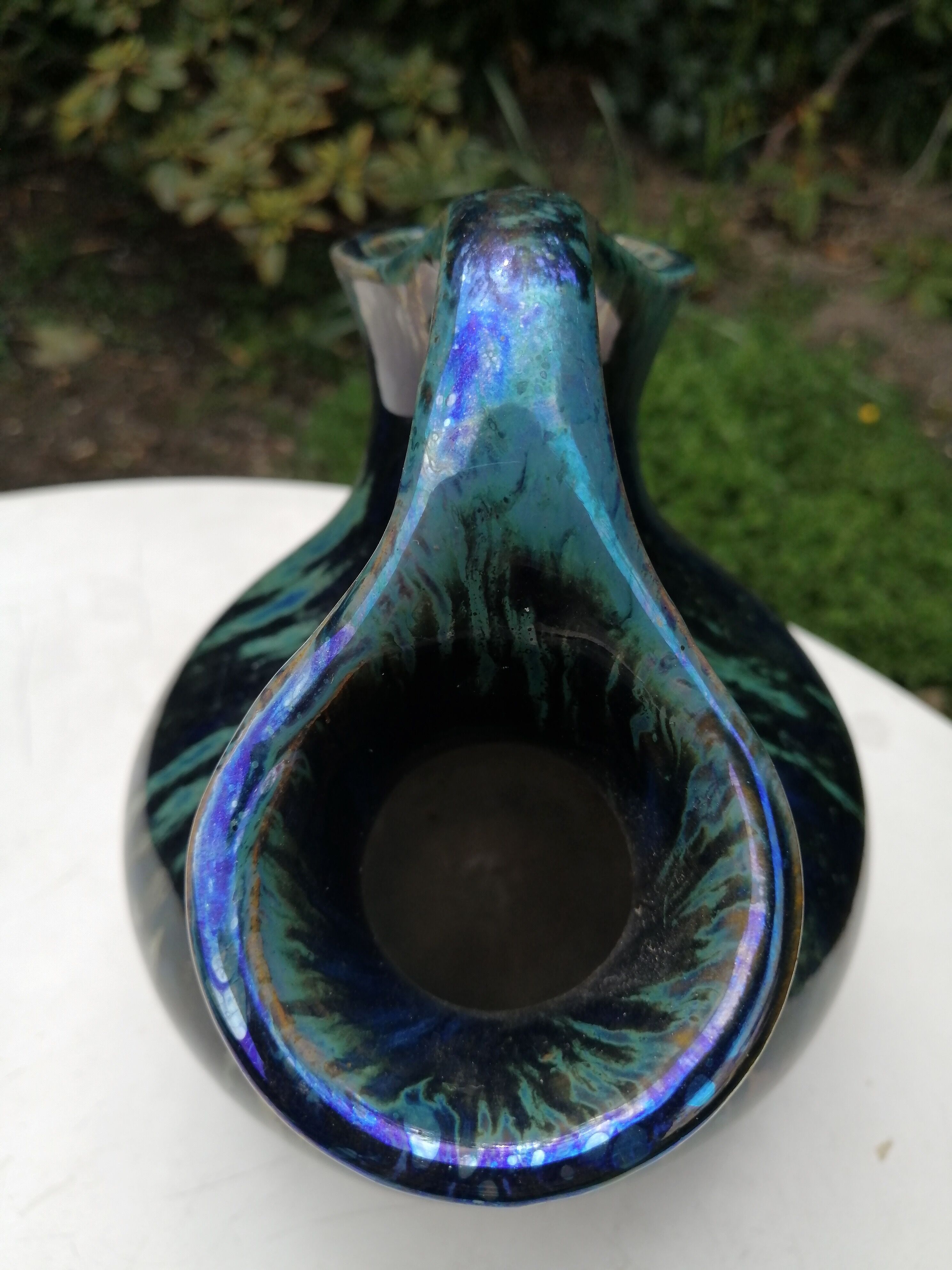 Vase double col ultramarin Alphonse Cytère