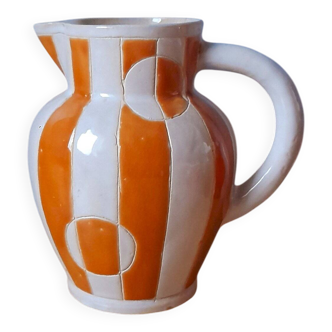 Pichet ancien en céramique émaillée