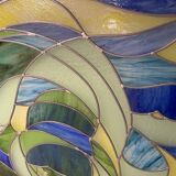 Handmade stained glass window by master glassmaker (for house, manor, castle)