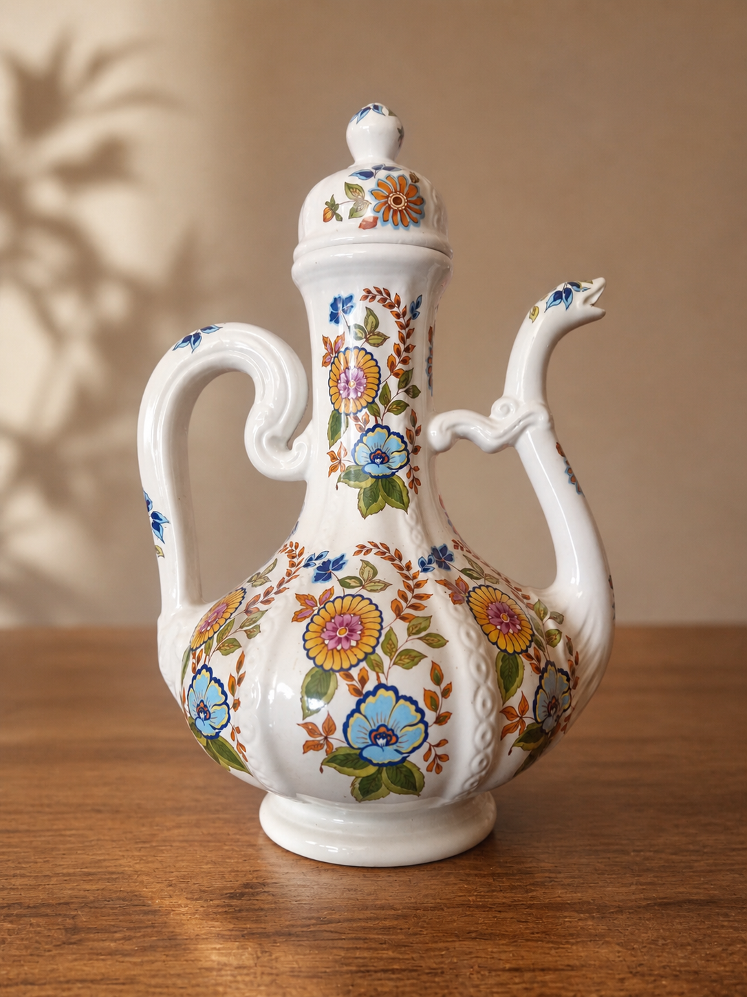 Vintage decorative faience jug