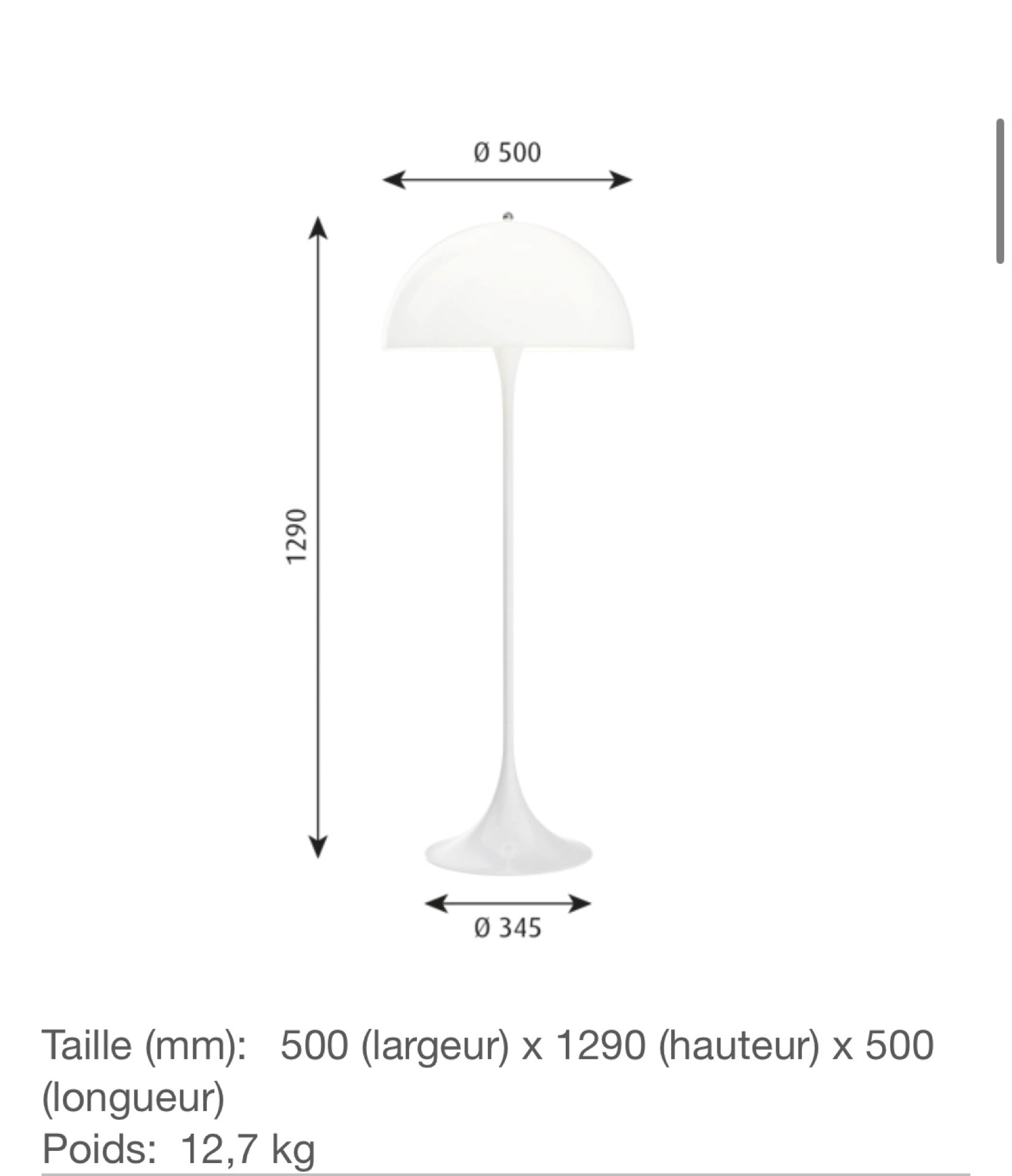 Panthella lampadaire