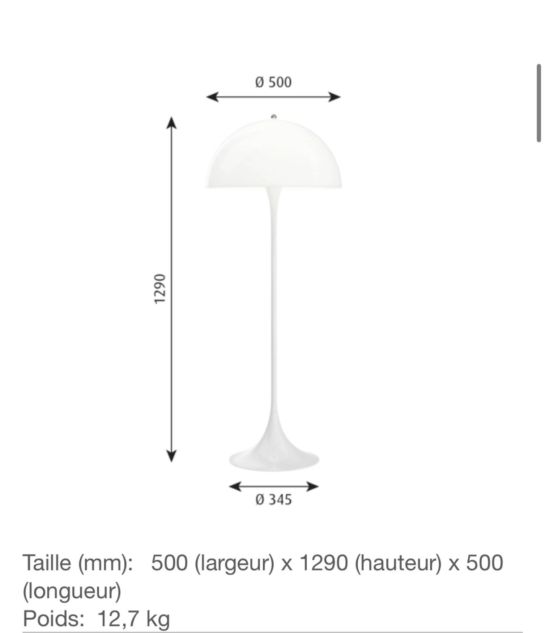 Panthella lampadaire