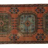 Tapis couloir vintage fait main – Anatolie, années 1950 – 305x94 cm