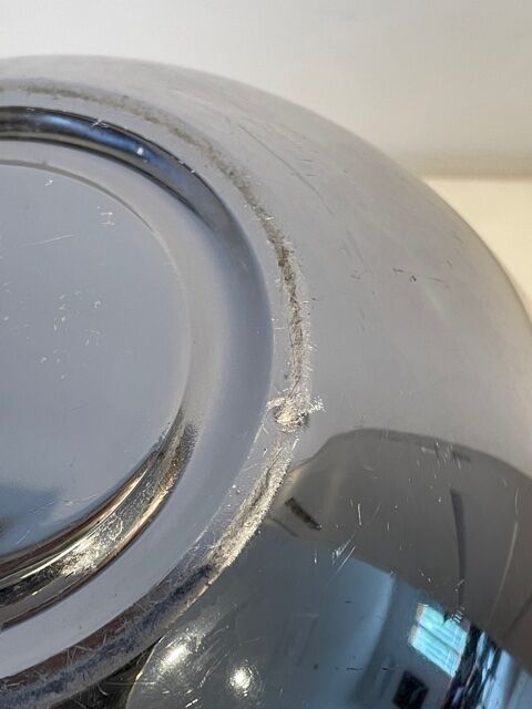 Silver metal ice bucket Apple brand Luxium 1970