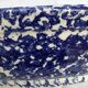 Flat hollow blue speckled Italian Vintage