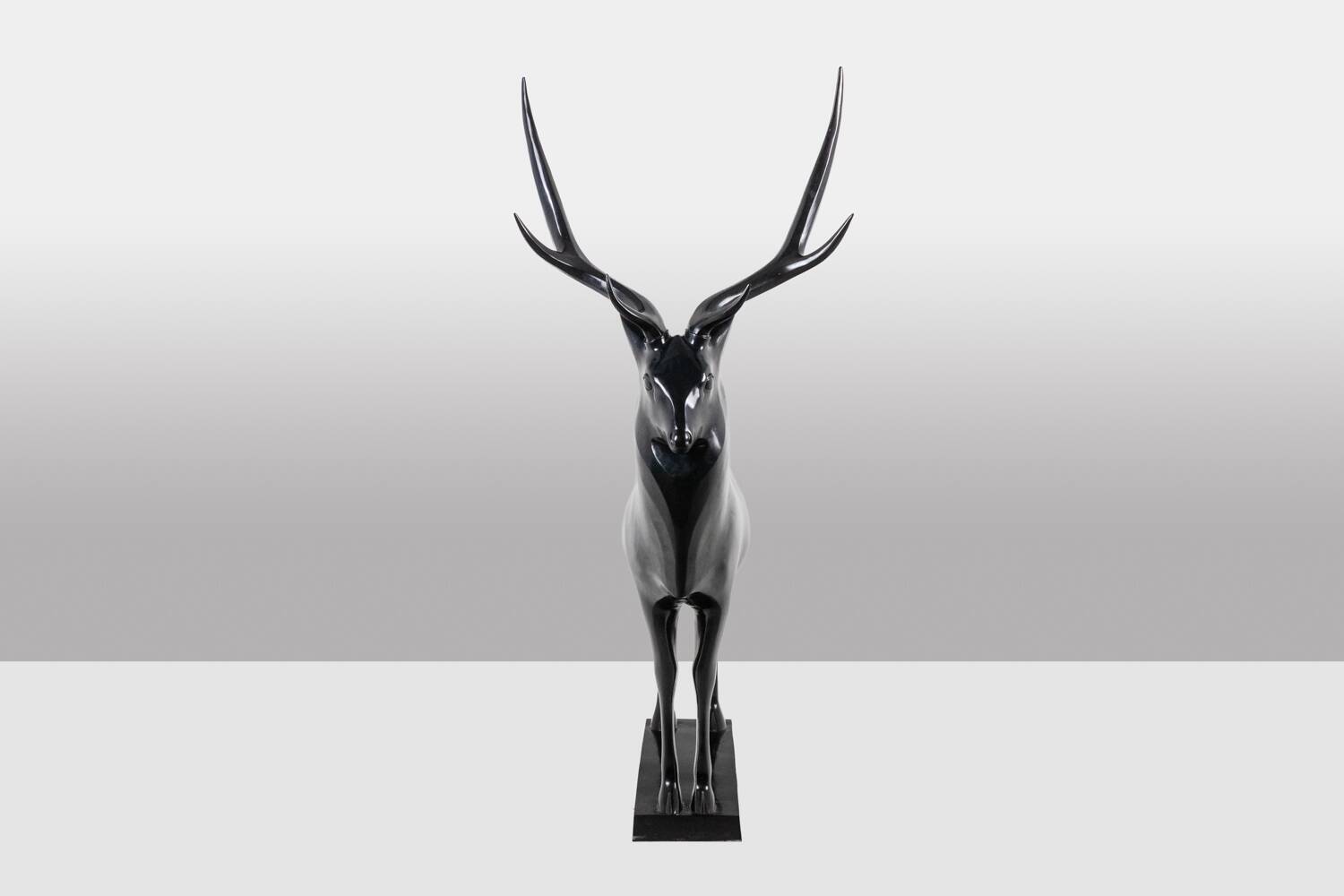 François Pompon. Deer, life-size bronze sculpture. 2006 edition