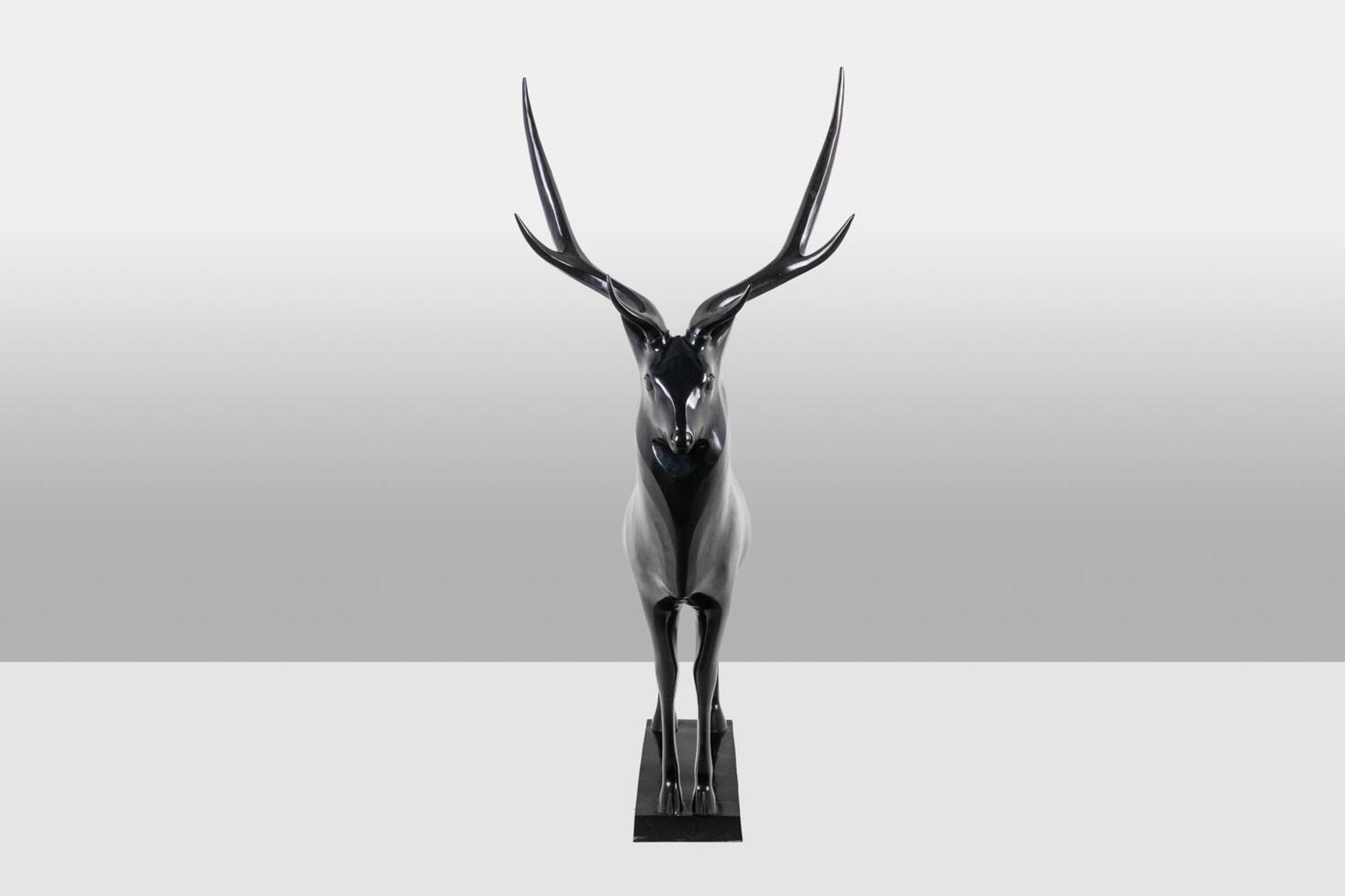 François Pompon. Deer, life-size bronze sculpture. 2006 edition