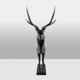 François Pompon. Deer, life-size bronze sculpture. 2006 edition