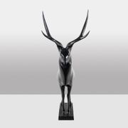 François Pompon. Deer, life-size bronze sculpture. 2006 edition