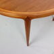 Swedish walnut dining table by B. Fridhagen for Bodafors, 1960s