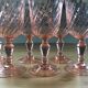 Lot de 6 verres à pied en verre rosé