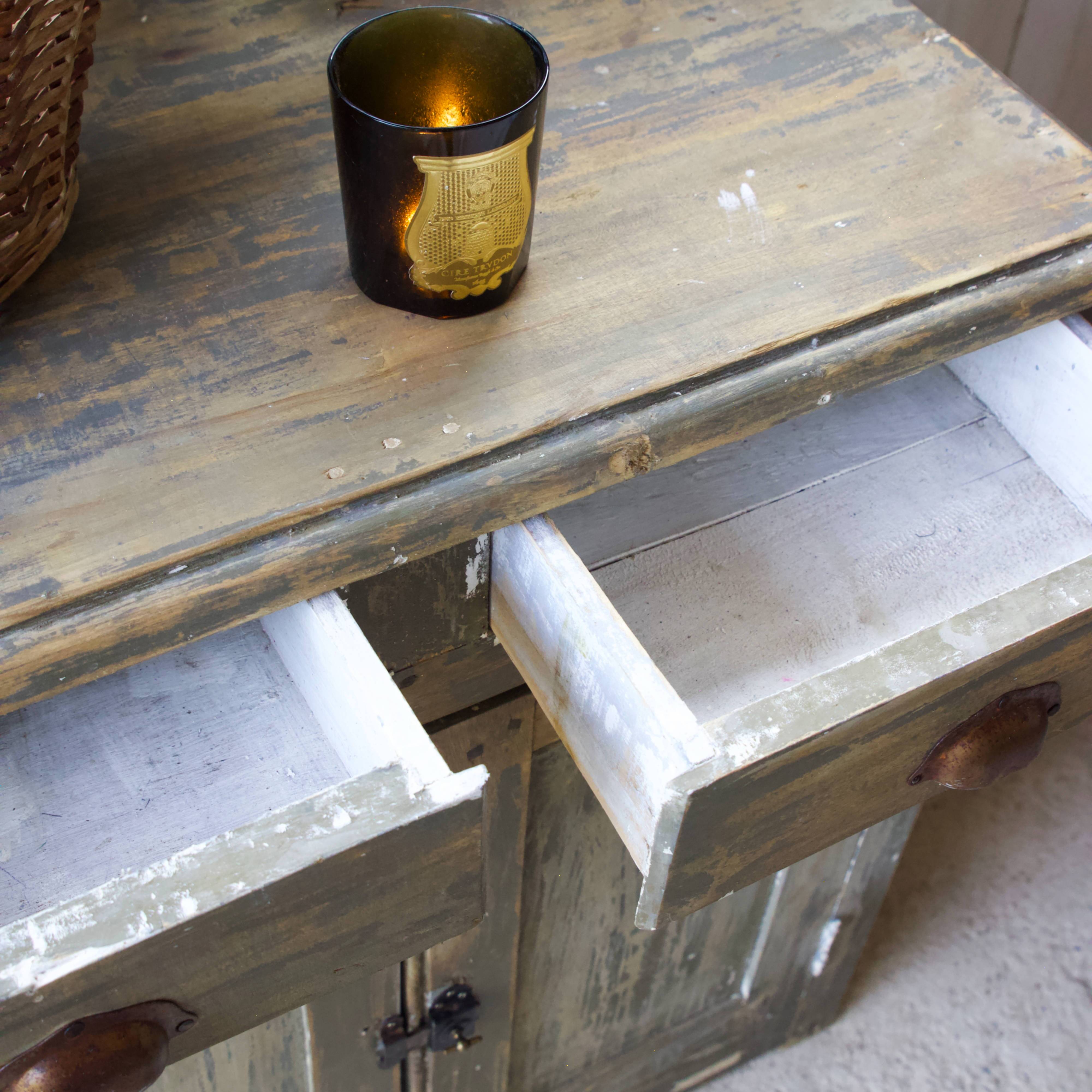 Sideboard in weathered gray wood