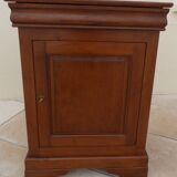 Large jam jar in solid cherry wood with its secret drawer and one door