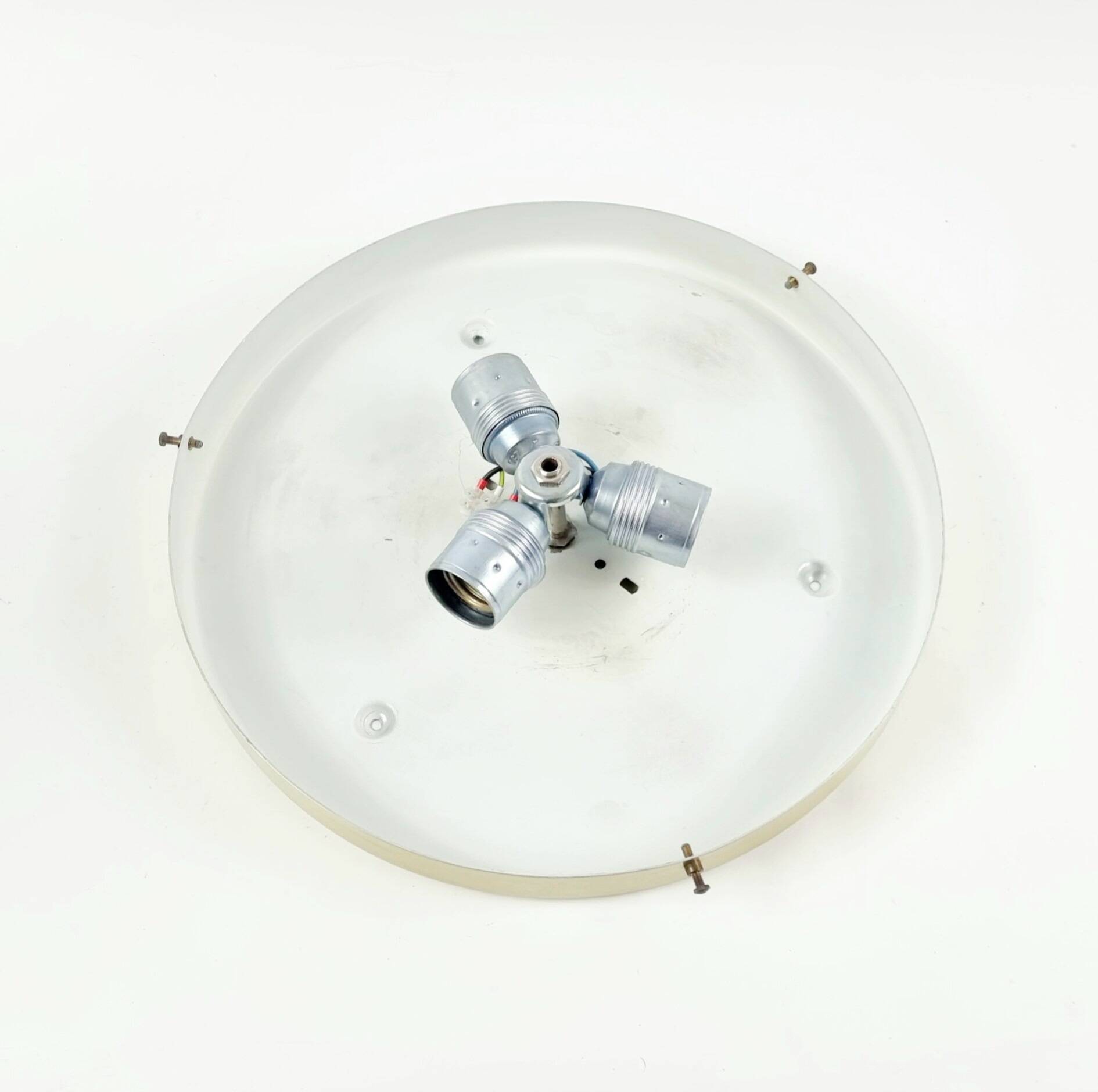 Grand plafonnier moderne en verre de Murano glacé, style Mid-Century Modern, de la marque Doria, années 1960