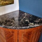 Corner marquetry cabinet