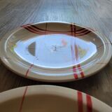 Set de 6 assiettes décor torchon