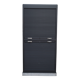 Solid oak shuttered wardrobe, anthracite grey, French work circa 1950