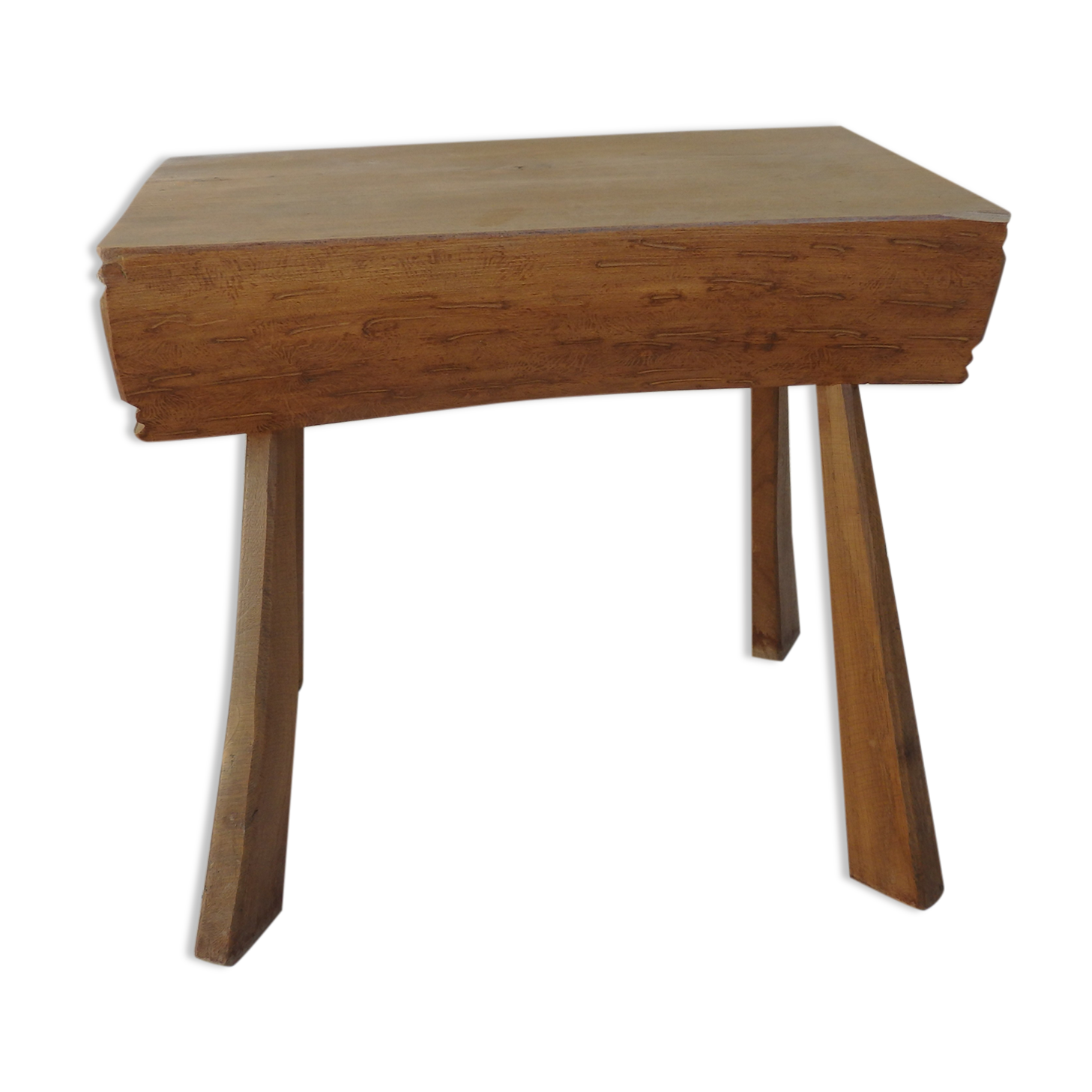 Vintage stool raw wood