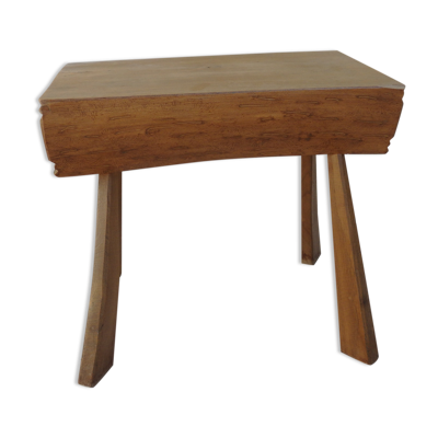 Tabouret vintage bois brut