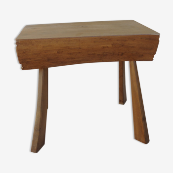 Vintage stool raw wood