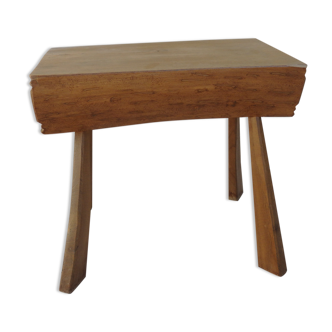 Vintage stool raw wood