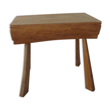 Vintage stool raw wood